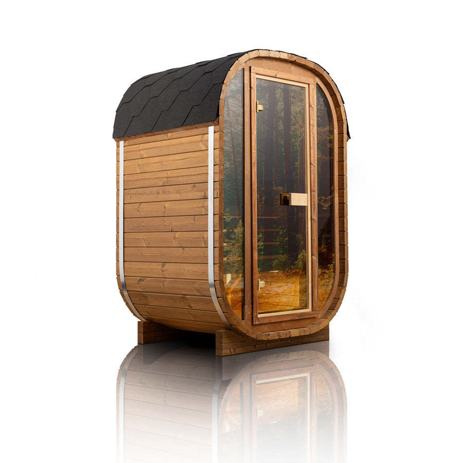 Auris 1 outdoor red cedar sauna, image 1 of 14