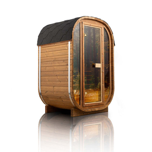 Auris 1 outdoor red cedar sauna, image 1 of 14