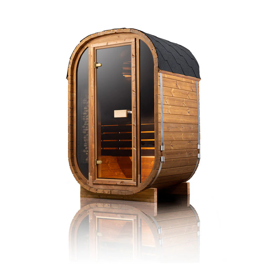 Auris 1 outdoor red cedar sauna, image 3 of 14