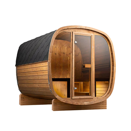 Auris 2 outdoor red cedar sauna, image 1 of 5