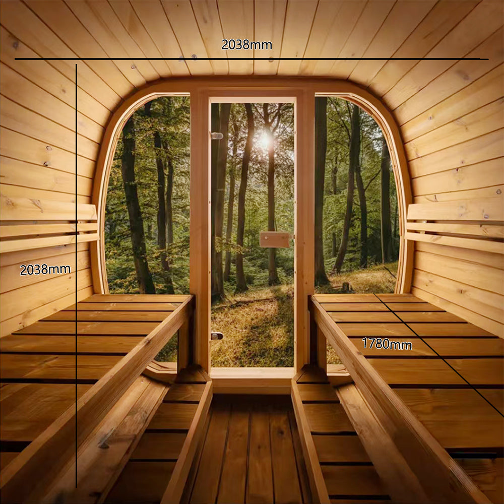 Auris 2 outdoor red cedar sauna, image 5 of 5